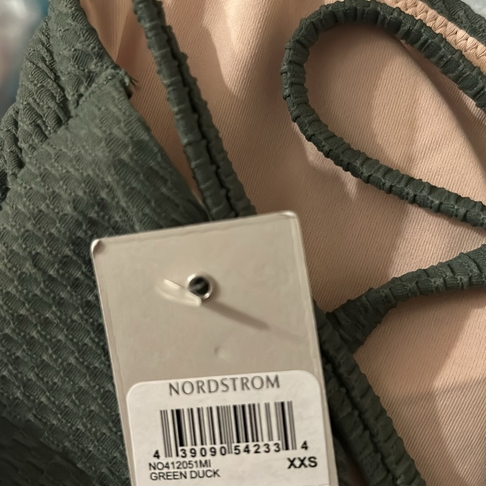 NWT CHELSEA28 Easy Retro Bikini Top – Size XXS (Green Duck) - Picture 12 of 12